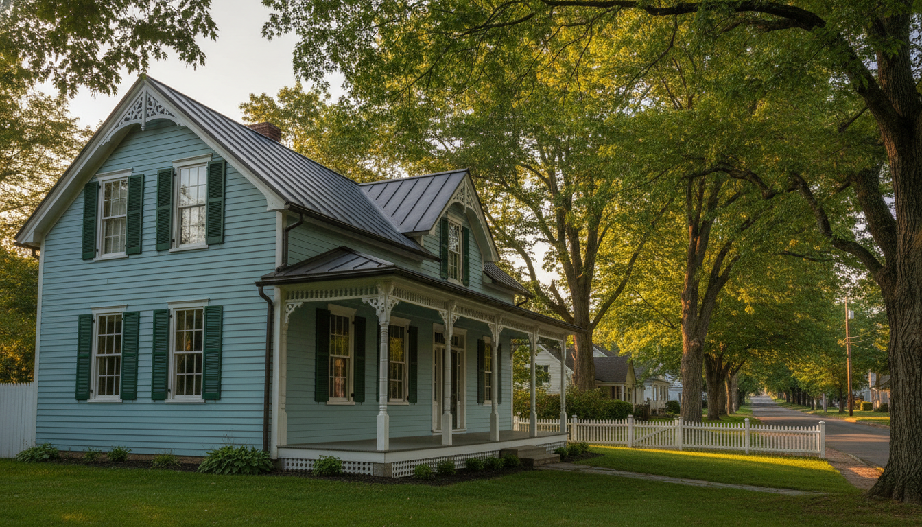 Clifton, Virginia residential exterior — Victorian-era frame house in the historic town
