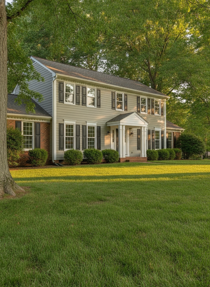 Leesburg home with new exterior work by Virginia Exteriors